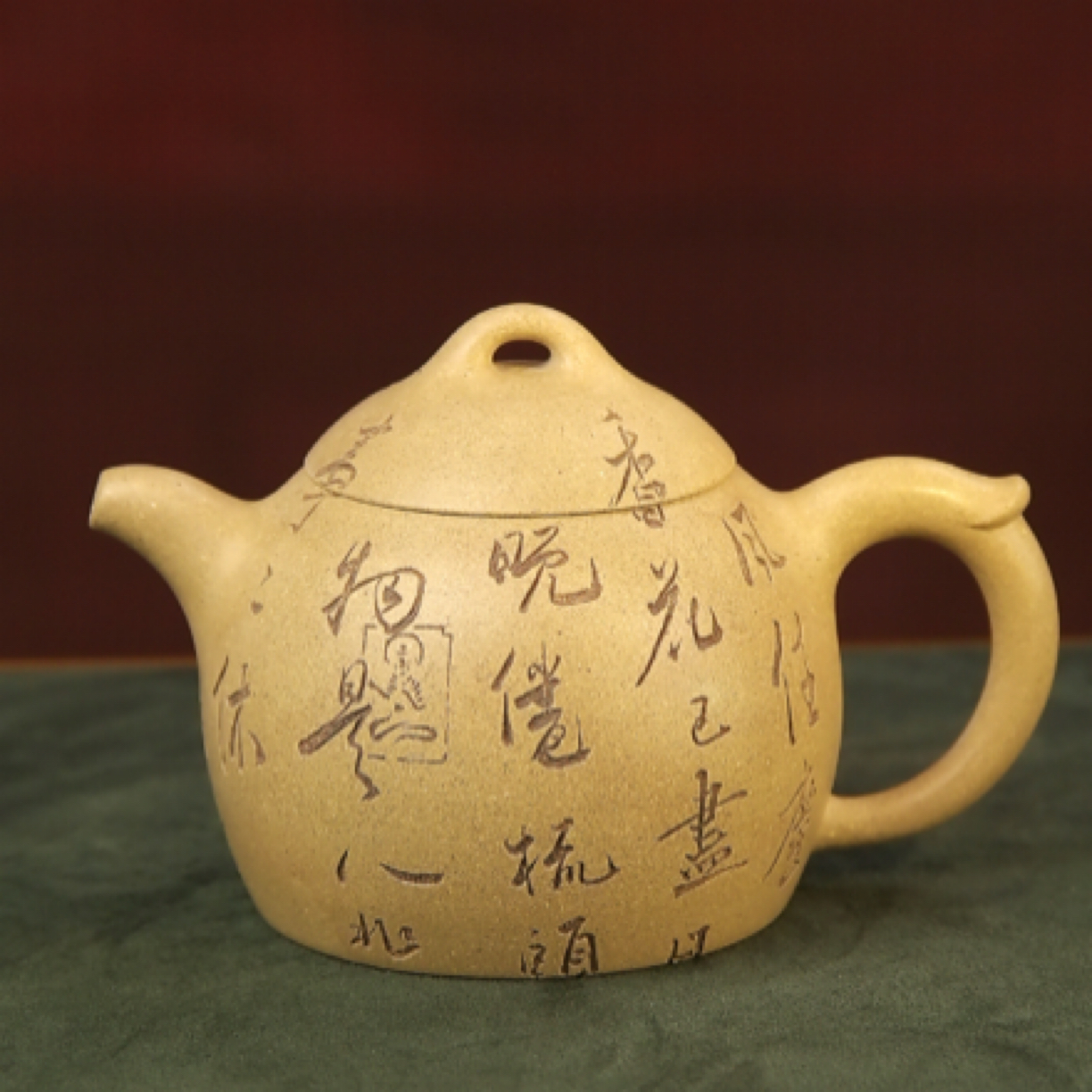 秦权·本山段泥（朱丹学员全手工作品）纯手工茶具泡茶壶紫砂壶本绿