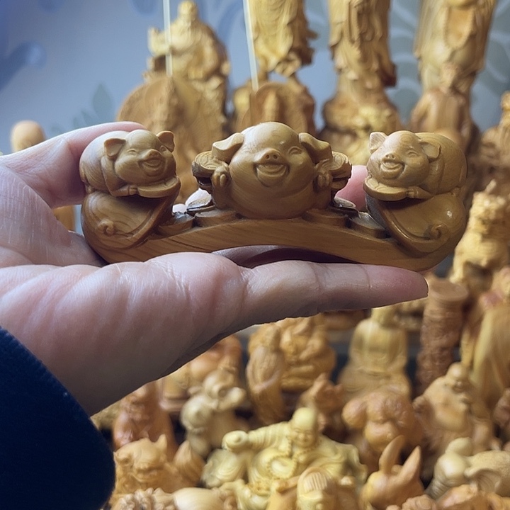 柏木（崖柏）崖柏小猪如意