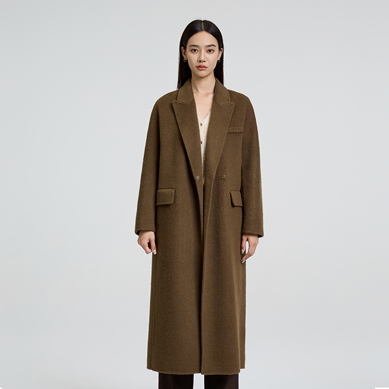 2025冬季呢大衣直筒冬双面呢子大衣中长款DNA550