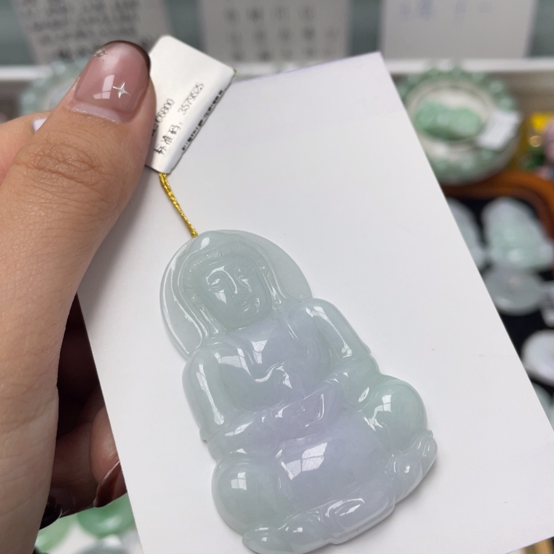 翡翠未镶嵌吊坠(不含链)观音