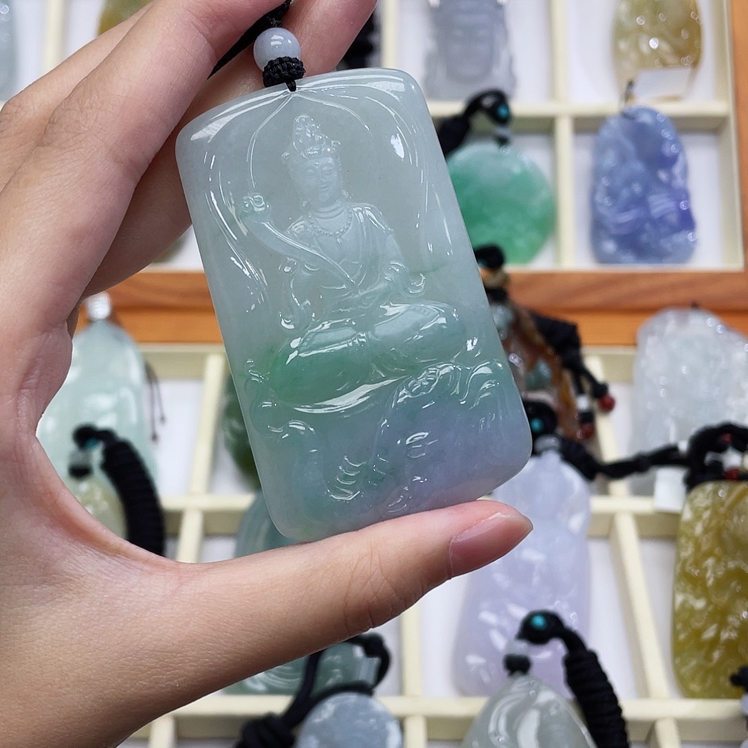 未镶嵌挂件翡翠天然缅甸翡翠A货观音