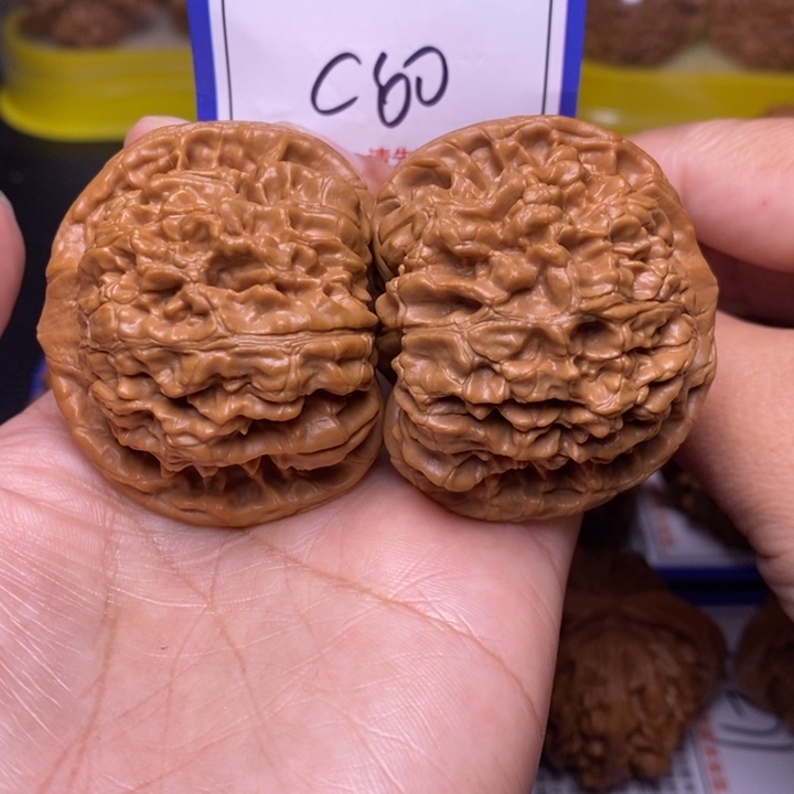 把件文玩核桃46全品官帽c60