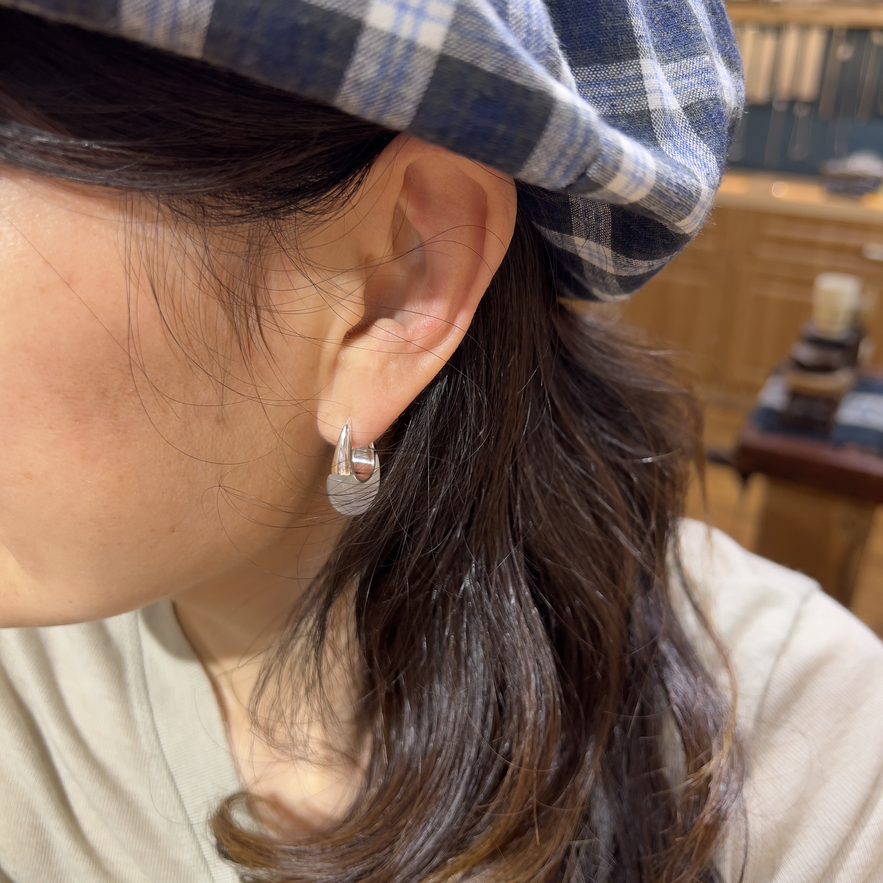 925银耳饰 胖胖鹅头  个性网红 耳饰  气质精致