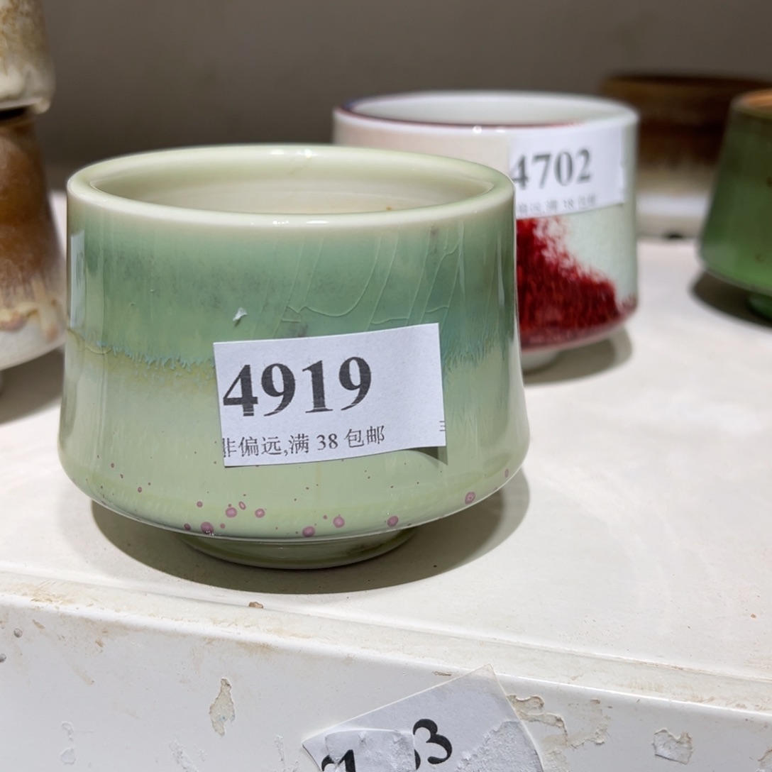 红陶景德镇手工花盆口7高7