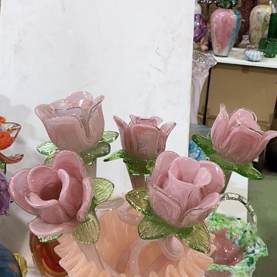 琉璃花瓶高45厘米宽9厘米