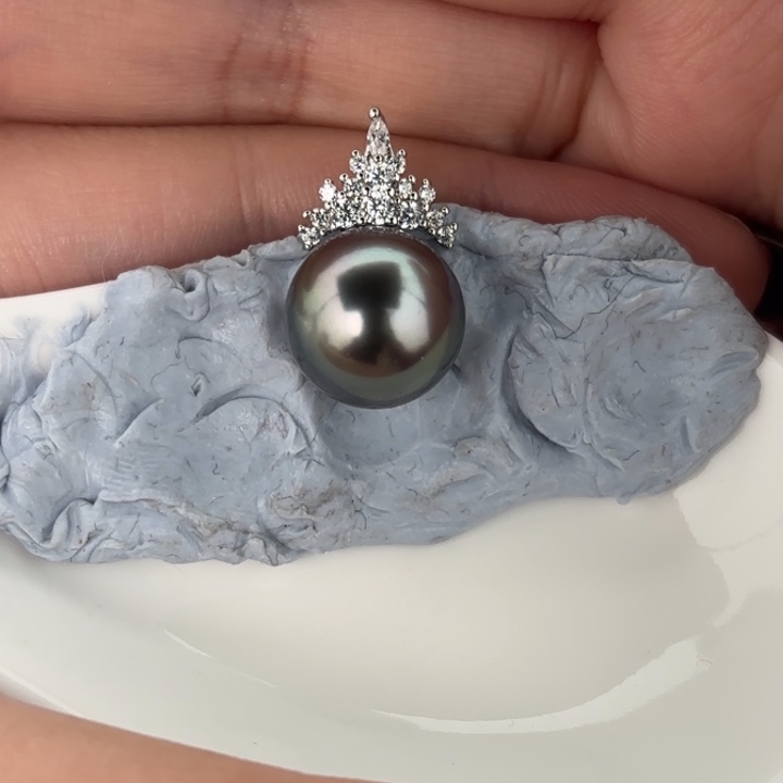 淘***贝定制海水珍珠未镶嵌裸珠大溪地12-13