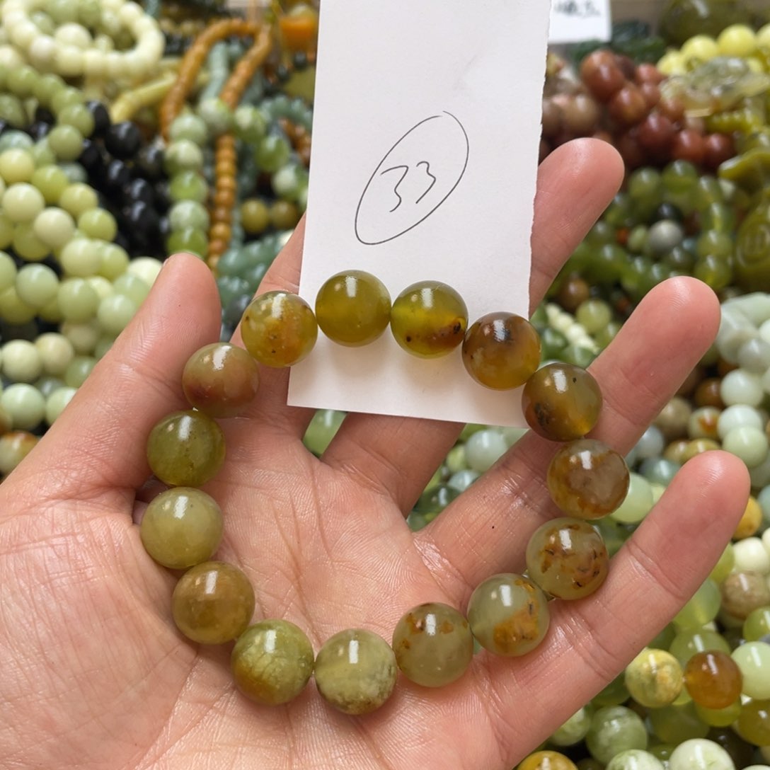 蛇纹石玉手链未镶嵌