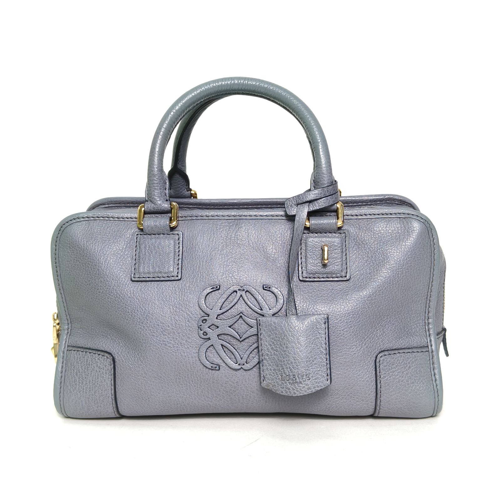 95新 LOEWE/罗意威 【攀攀】Amazona 29 Bag 灰色 皮革C 金扣 