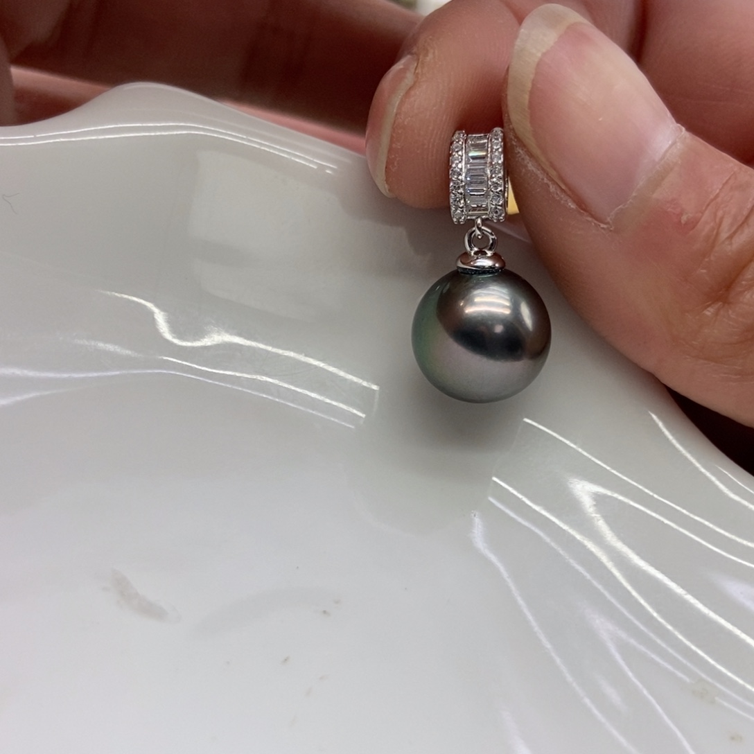 海水珍珠吊坠(不含链)银S925镶嵌