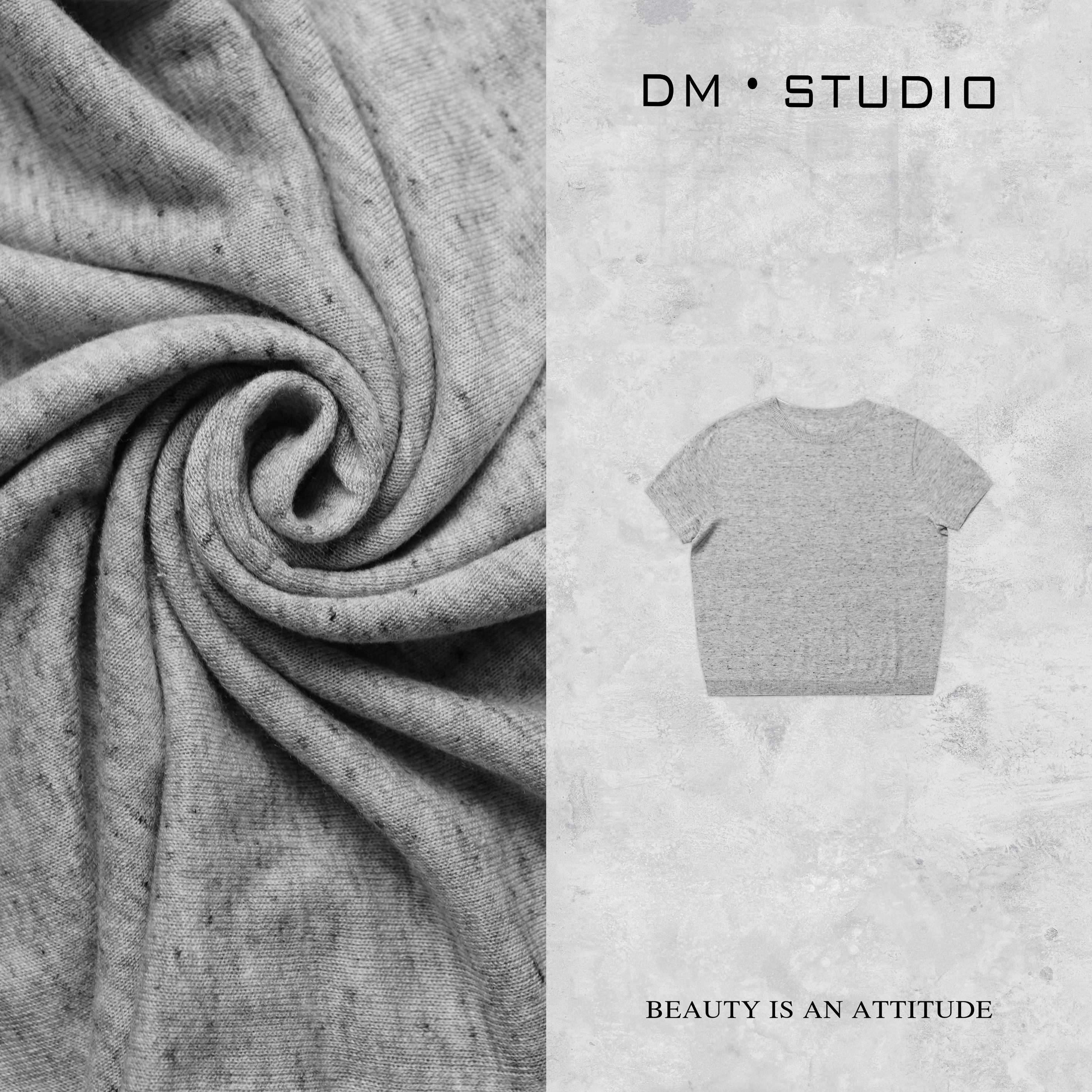 DEDM•STUDIODM/气质减龄简约百搭圆领短袖打底上衣（2503TX/H8116）