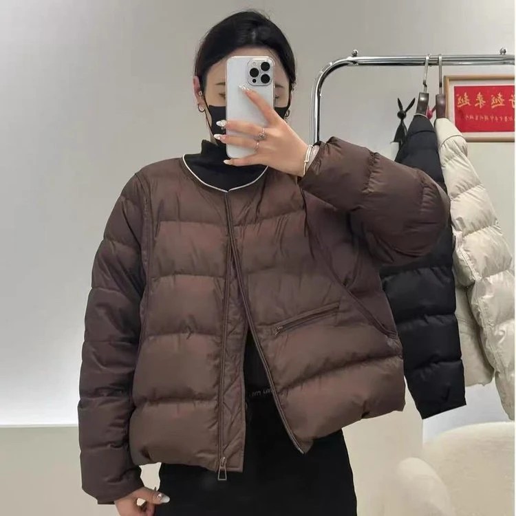 25年新款时尚显瘦女装保暖冬季百塔老钱风松弛感女装贵气棉服外套