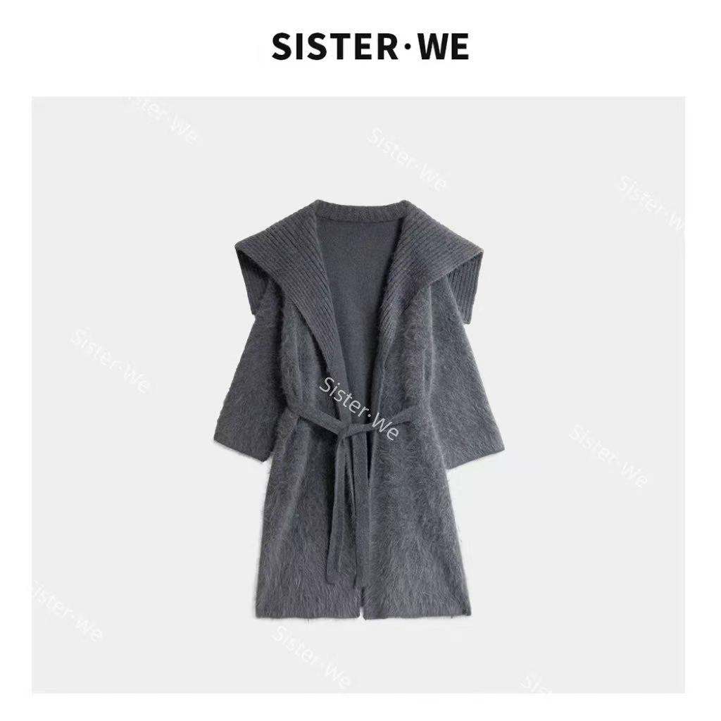薇姐【雾都往事】Sister·We高级感长款翻领外套大衣 带腰带  2029