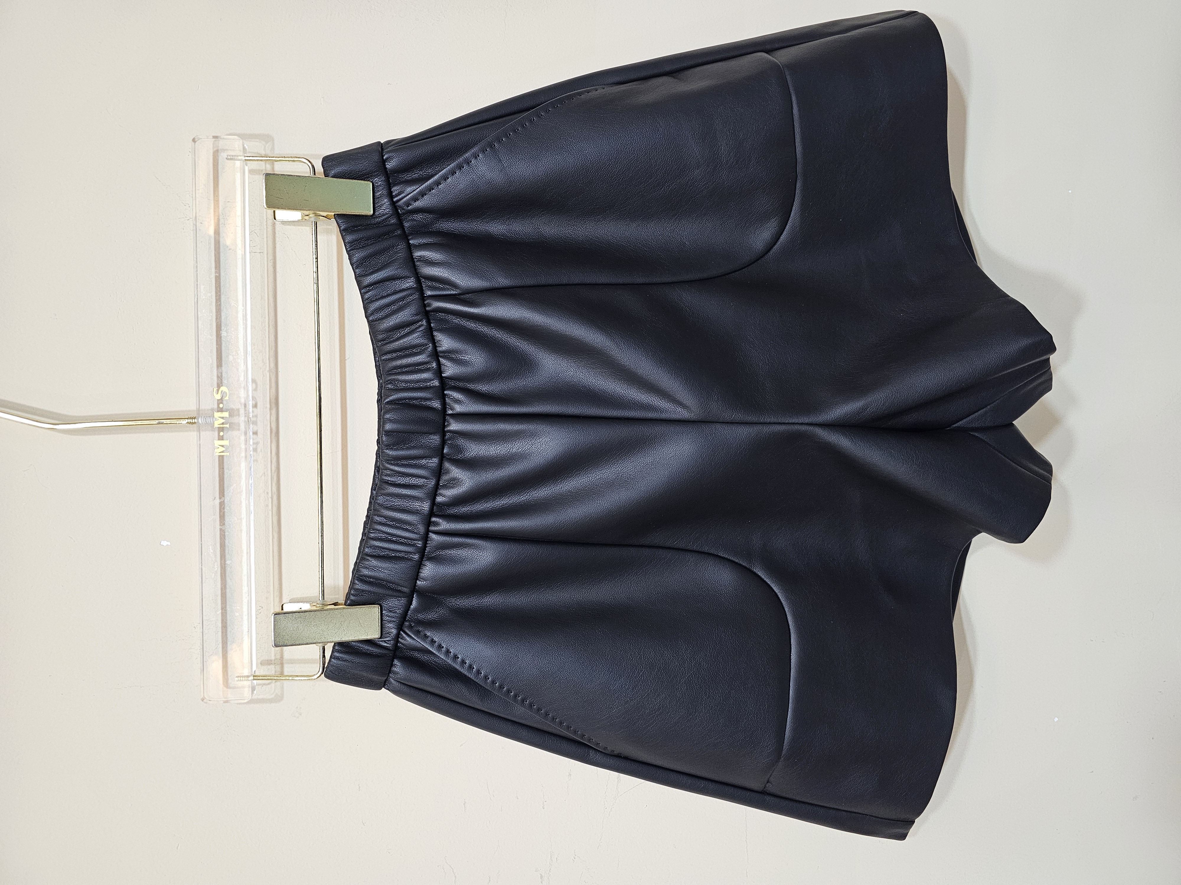 MONICA 花苞腰立体兜皮短裤