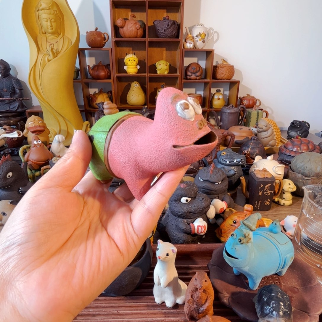 紫砂茶壶不****.纯手工制作过程非常