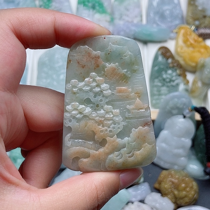 翡翠未镶嵌吊坠(不含链)翡翠