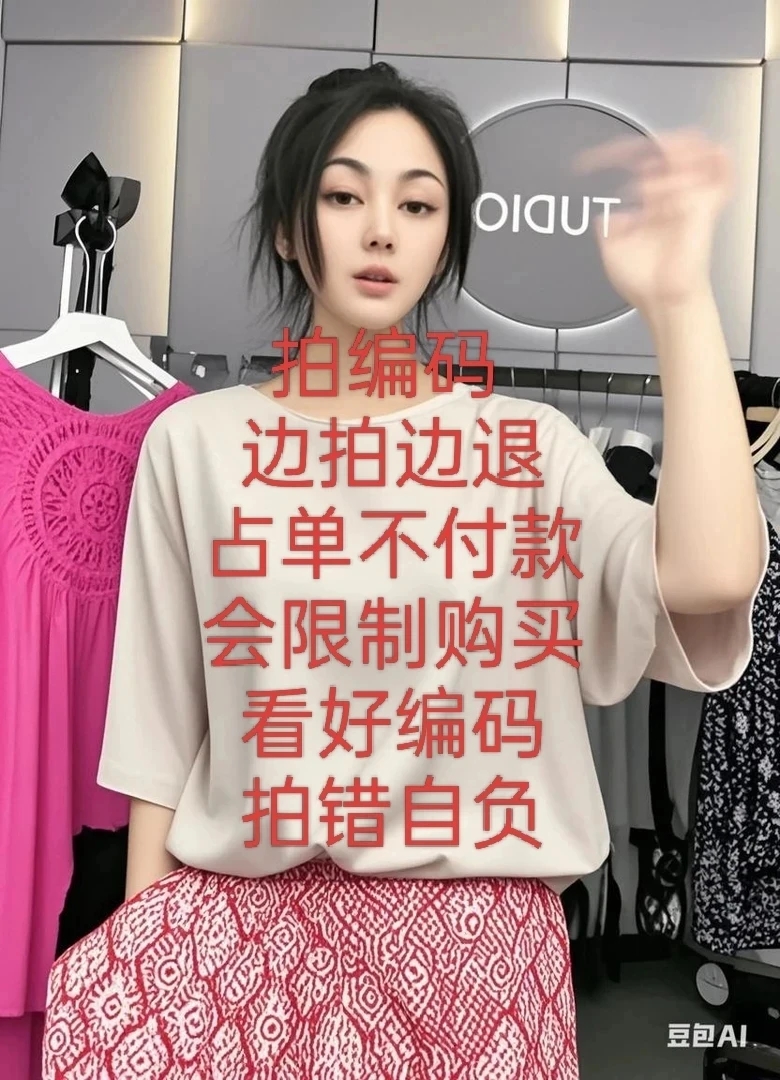 030-059直播间按照主播给的编码拍没吊牌上衣