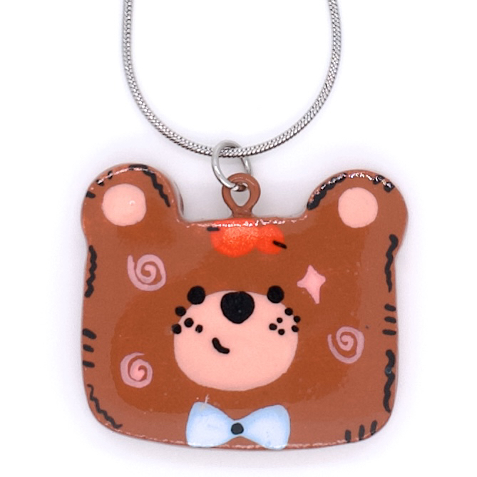 不锈钢项链 7月新品！王甜心小熊手工项链《温情夜话》系列荣誉出品