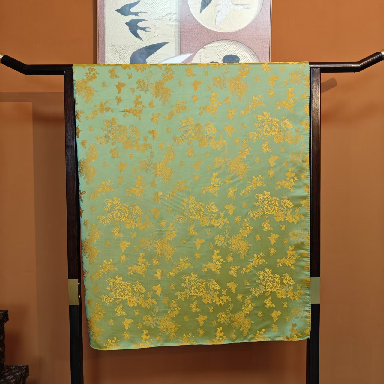 新款【金枝蝶】140*140重锻云锦香云高货重磅国风高端丝巾-e4