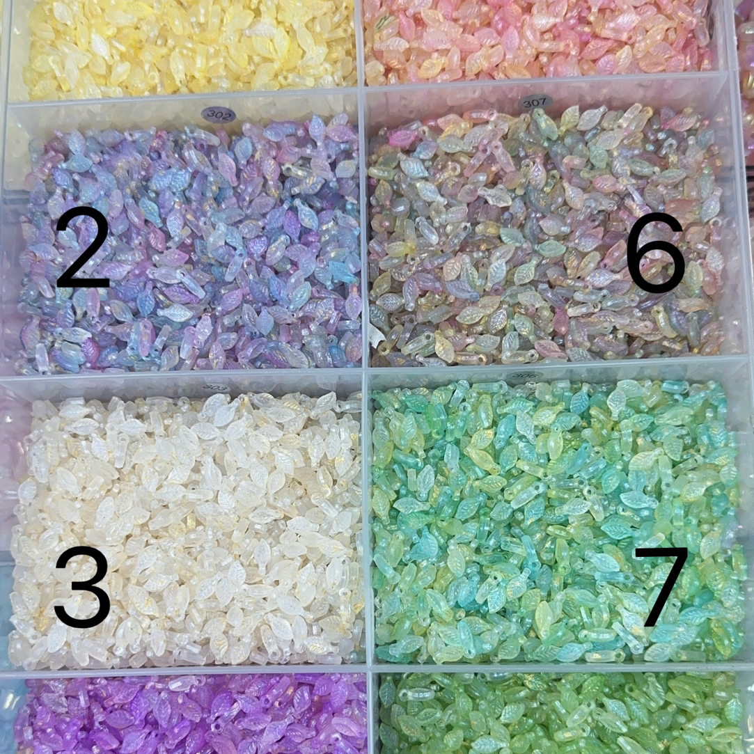 亚克力描金色边五瓣花樱花叶子手工制作diy饰品