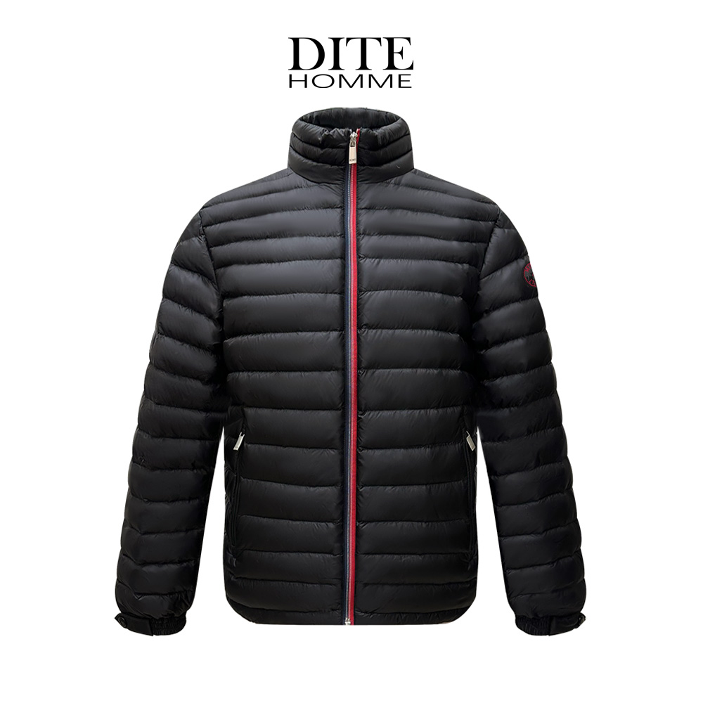 DITE迪特男士纯色冬季休闲三色拉链经典百搭时尚轻薄立领羽绒服