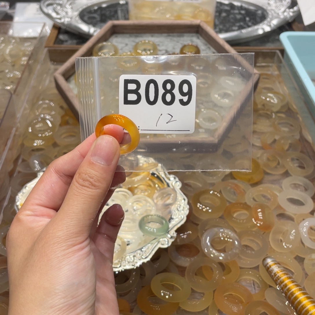 玛瑙/玉髓未镶嵌戒指089