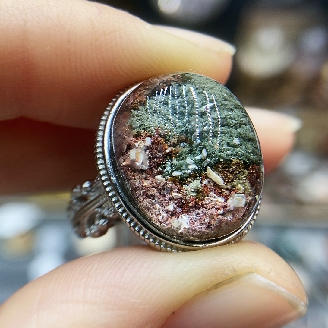 水晶戒指银S925镶嵌S****a