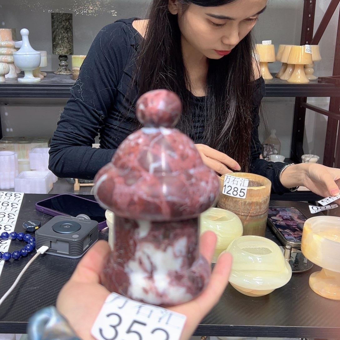 石材352房子棉签罐