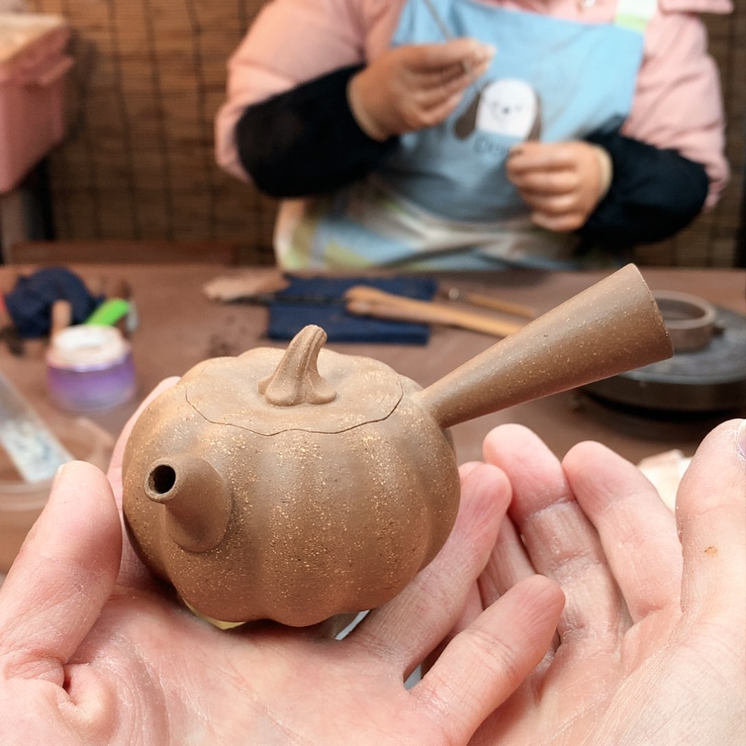 紫砂茶壶南瓜 段泥 120cc