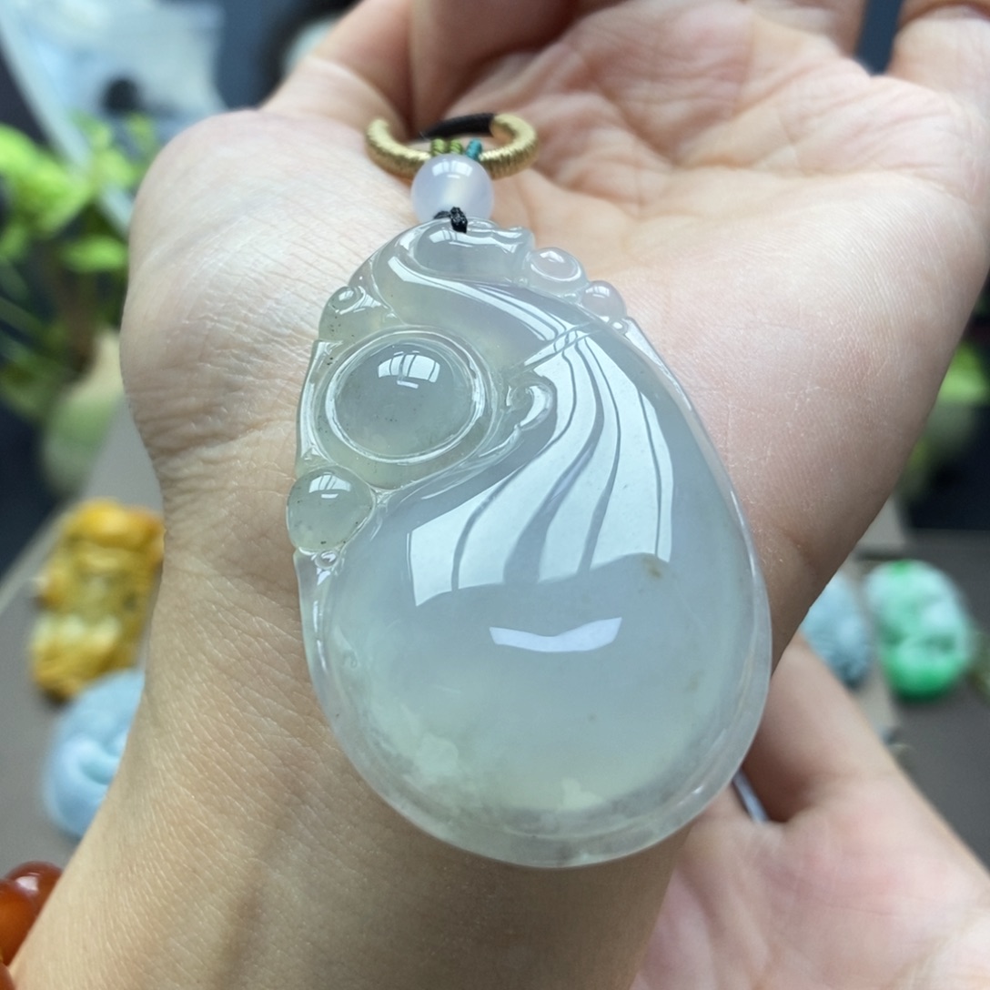 翡翠颈饰未镶嵌吊坠7