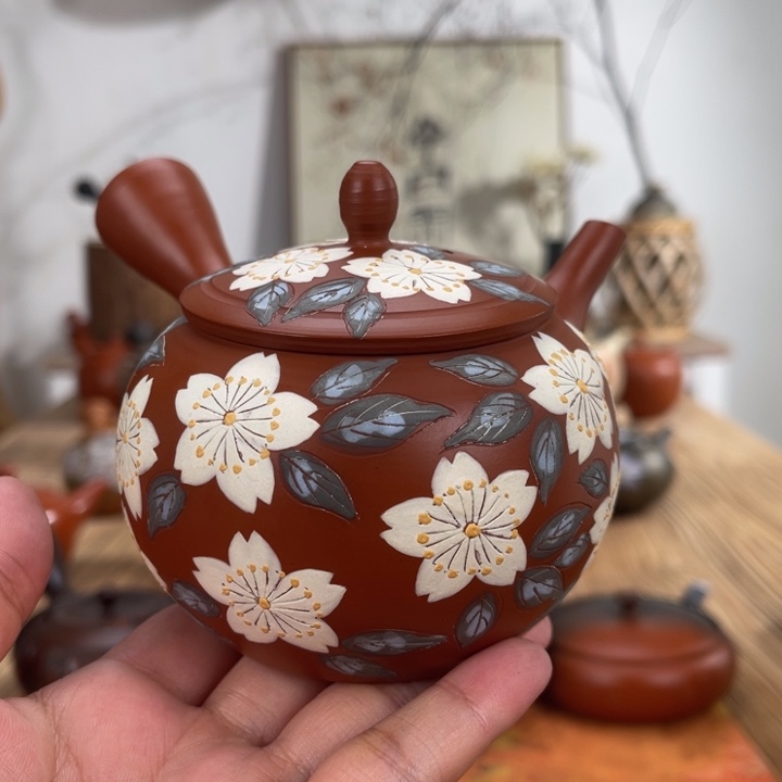 常滑玉光清月合作茶壶