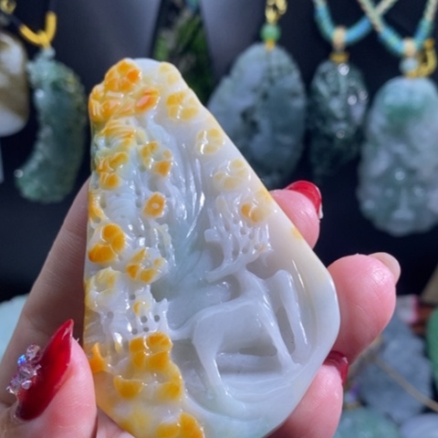 【闪购商品】颈饰未镶嵌翡翠鹿
