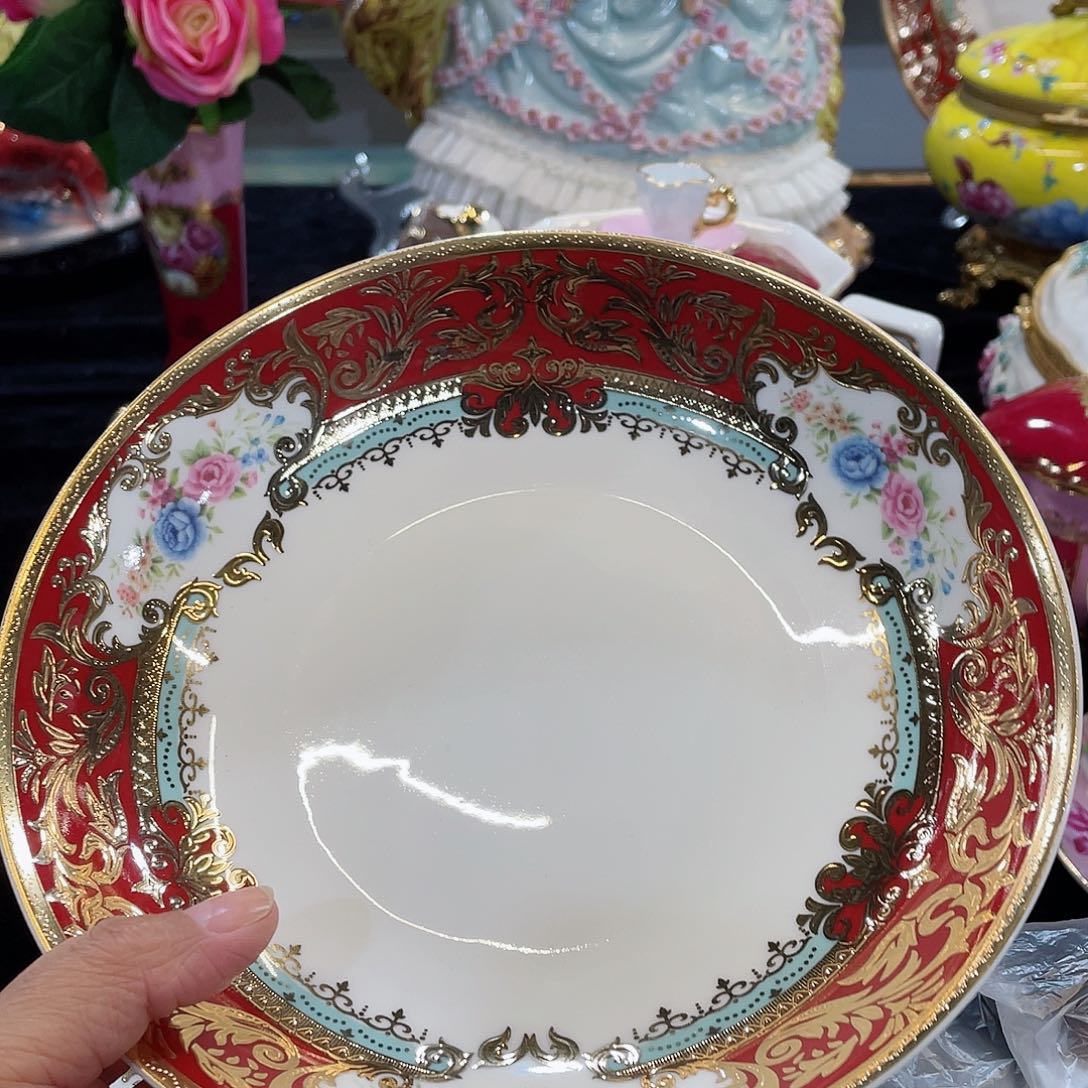 摆件8.5寸深菜盘一个