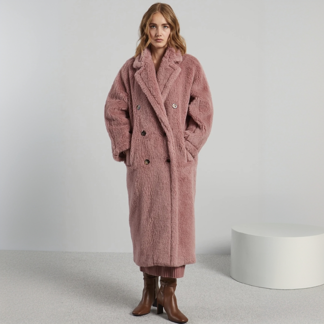 99新 MaxMara 积分-288汤/P254108031/长款翻领大衣
