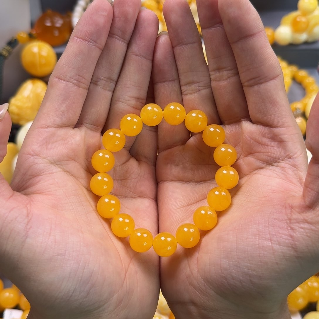 蜜蜡珠宝奇石未镶嵌同料12mm