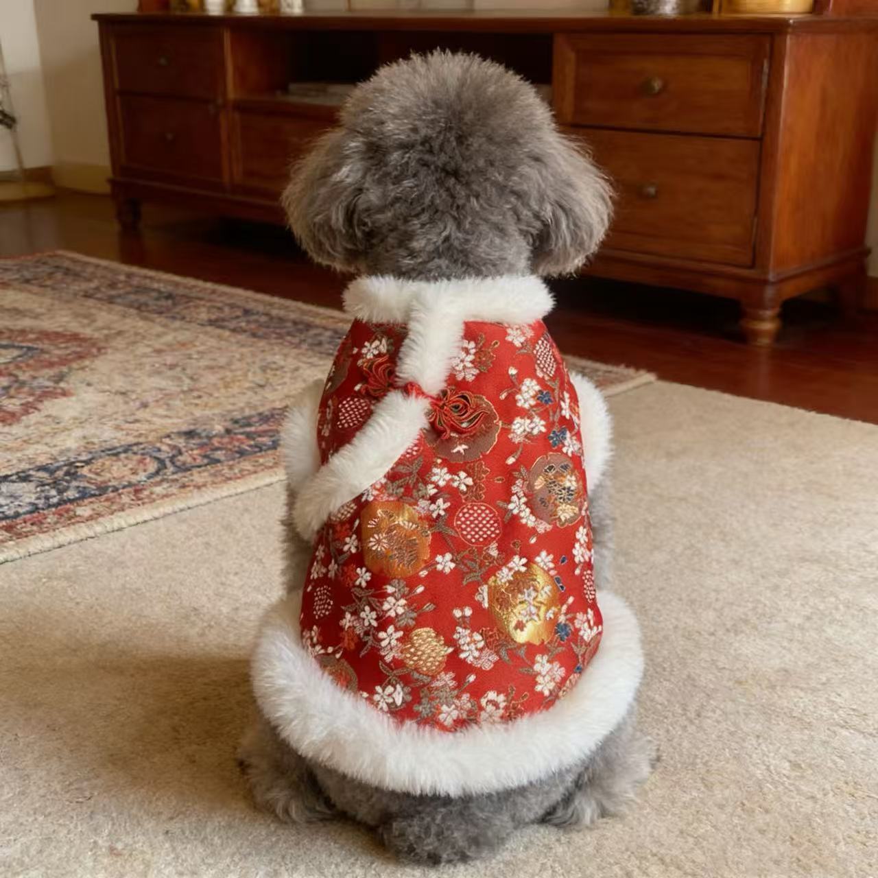 新年狗狗冬天唐装加厚四脚衣服宠物泰迪冬季小型犬过年喜庆秋冬装