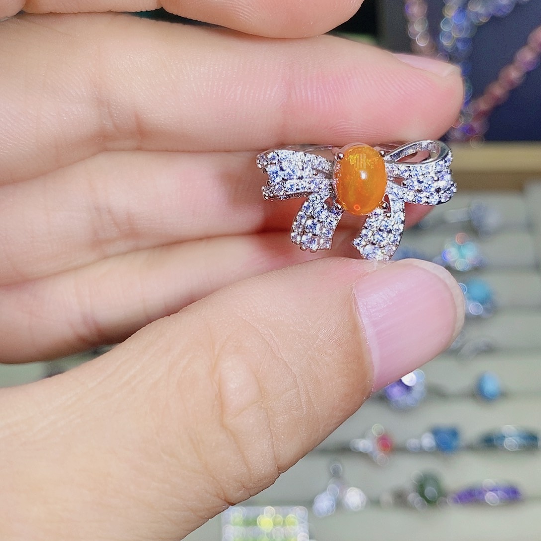 欧泊未镶嵌戒指5599