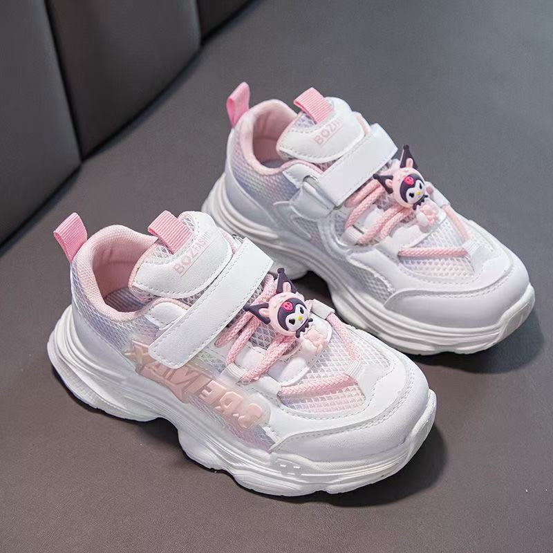 减震耐磨女透气学院风运动鞋女童女孩春秋双网面