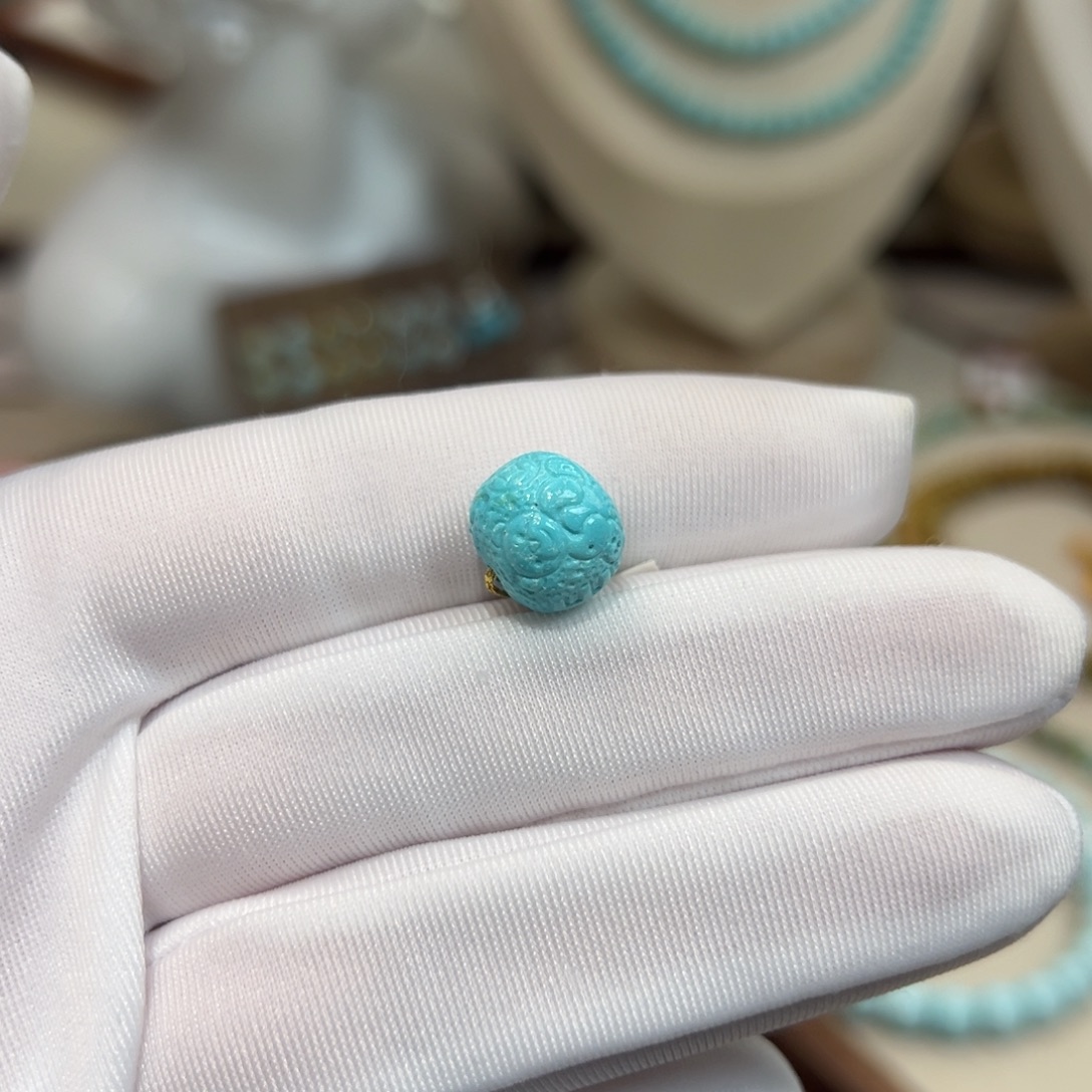 绿松石未镶嵌小熊老型卡11