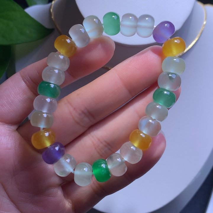 用***6冰彩精品算盘珠子手串26颗