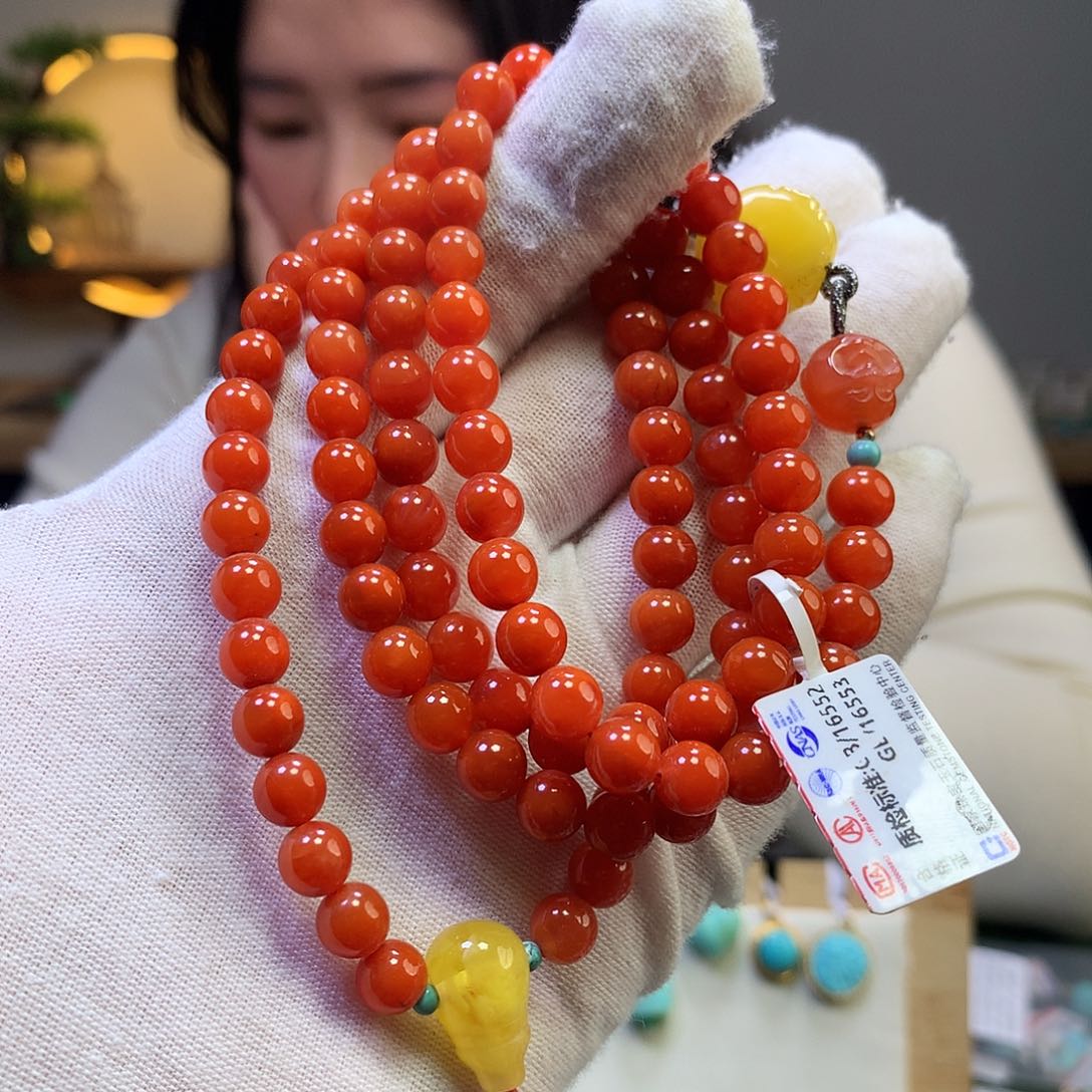 南红玛瑙项链未镶嵌