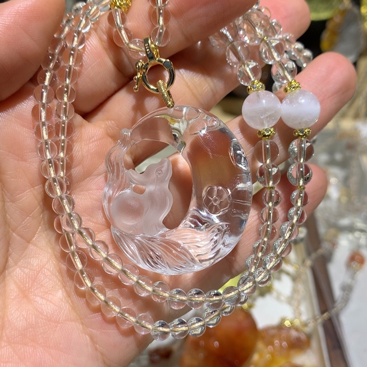 水晶颈饰未镶嵌天然