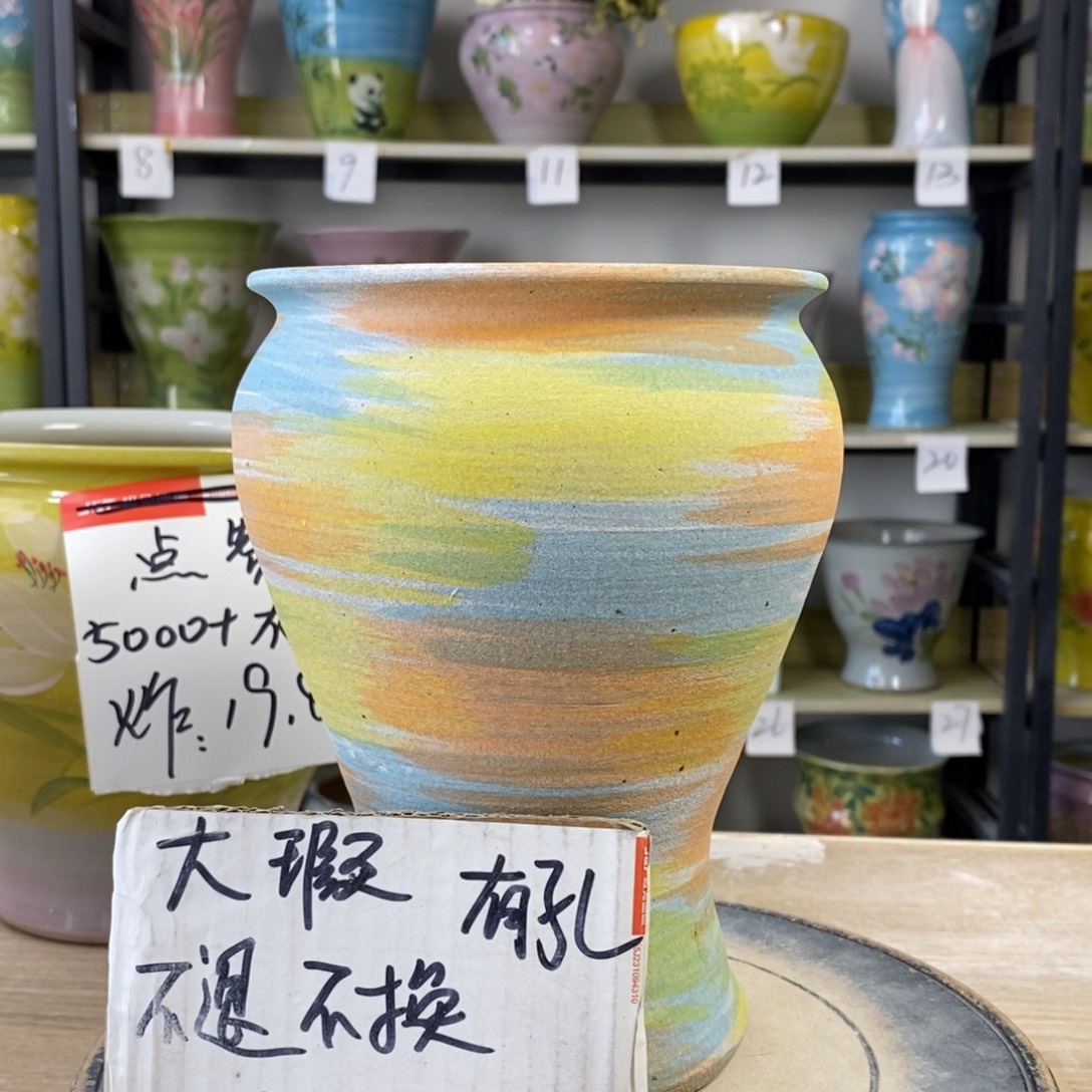 景德镇手工手绘陶瓷花盆