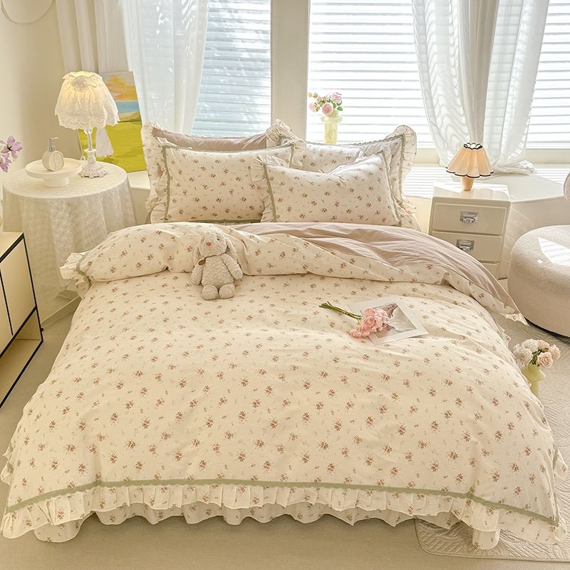 韩版花边床单被套孤品