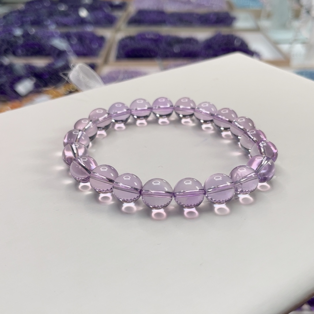 未镶嵌手链水晶9mk玻利维亚紫水晶