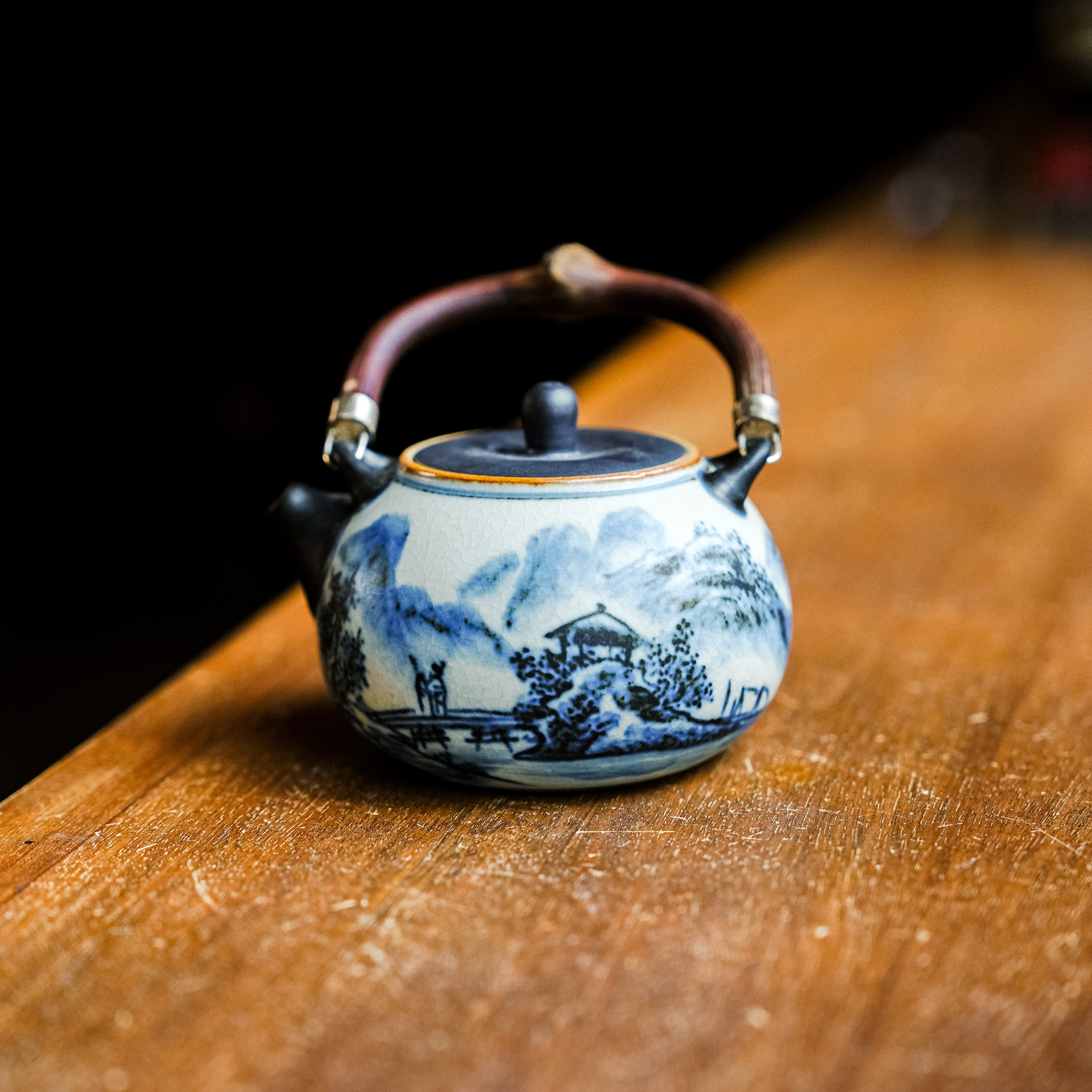 【朴云堂】山水小胖壶（山水画片随机）200ml