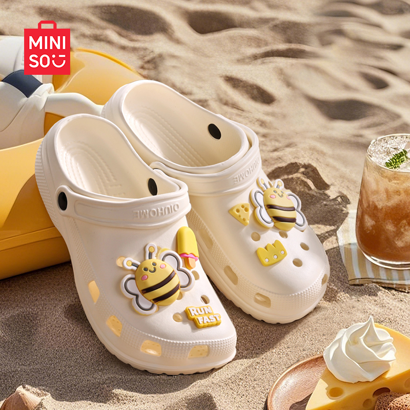 MINISO/名创优品洞洞鞋女款2025新款爆款凉鞋女夏季镂空鞋厚底