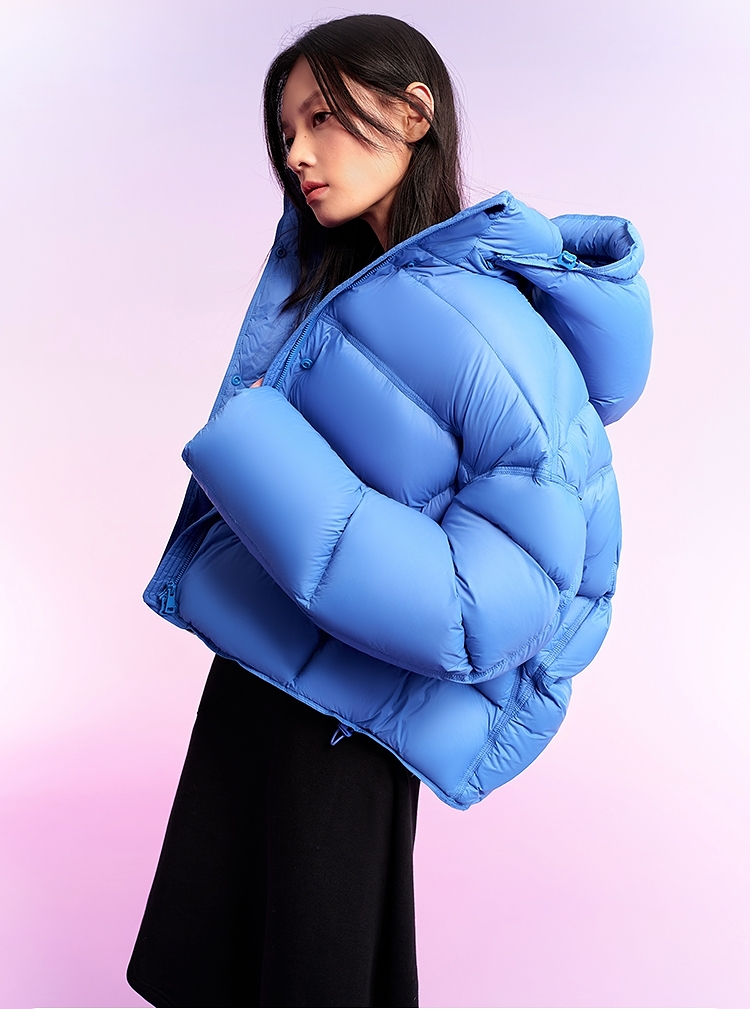 25年鹅绒服秋冬时尚泡芙高充绒宽松厚款