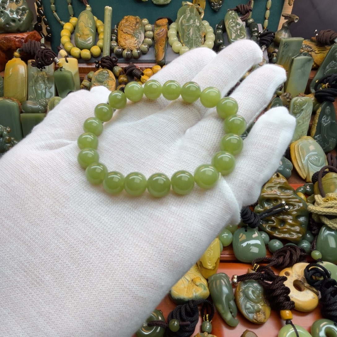 岫岩老玉（透闪石质玉）未镶嵌手链