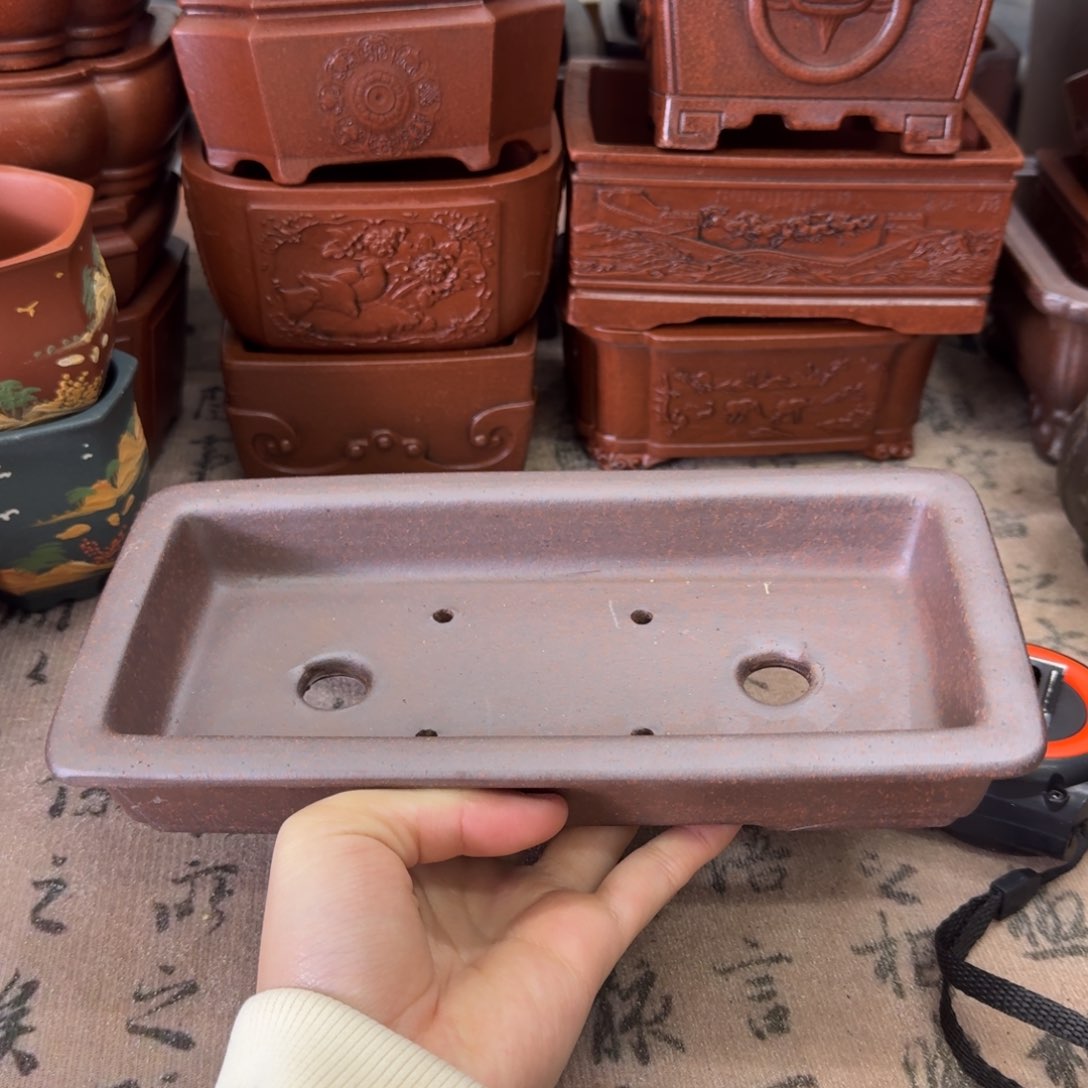 紫砂花盆宜兴紫砂正品20x8.5x2