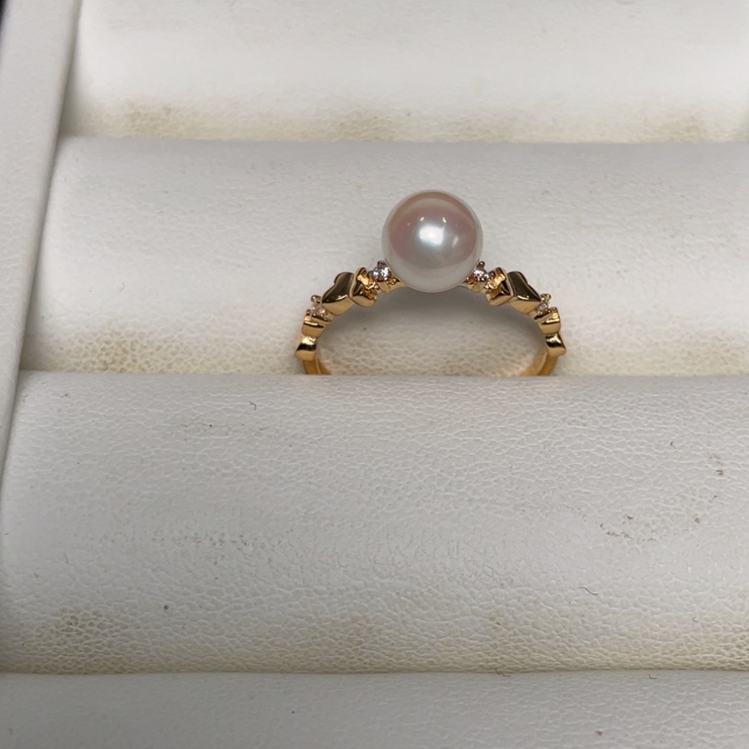 海水珍珠戒指银S925镶嵌